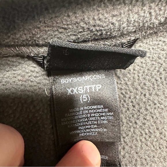 The North Face Fleece Jacket Zippered Fleece Grey & Yellow Size 5 - Picture 8 of 16